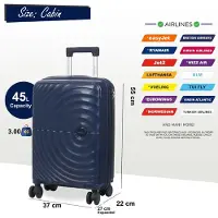 Infinity Leather Hard Shell Cabin 55 x 37 x 22 cm PP Resväska Bagage Lämplig för Easyjet, Ryanair