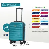 Infinity Leather ABS Hardshell Undersits Cabin Resväska 45 x 30 x 20 cm Bagage Lämplig för Wizz Air
