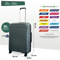 Infinity Leather Expanderbar PP Hardshell Cabin Resväska 55 x 39 x 24 cm Bagage Lämplig för Easyjet, Ryanair