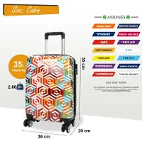 Infinity Leather Hårt skaltryckt kabin 55 x 36 x 20 cm PP resväska Bagage Lämplig för Easyjet, Ryanair