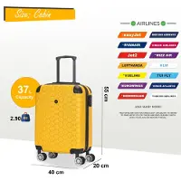 Infinity Leather Stark ABS Hardshell Cabin Resväska 55 x 40 x 20 cm Bagage Lämplig för Easyjet, Ryanair