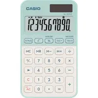 Casio SL-310YC, Ficka, Grundläggande, 10 siffror, Batteri/solcell, Ljusgrön