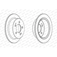 FERODO Bromsskivor DDF1753C bak, full, 2 Stycke