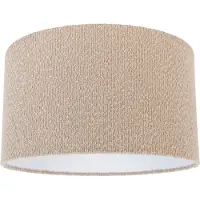 QAZQA Textil lampskärm beige med teddytyg 35/35/20
