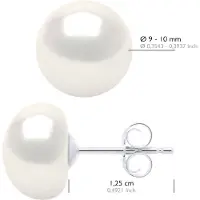ATELIERS SAINT GERMAIN Örhängen Vitguld - Äkta odlade sötvattenspärlor Knapp 9-10 mm