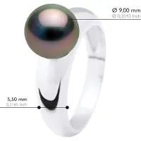 ATELIERS SAINT GERMAIN Ring Bulk - Äkta odlade Tahitipärlor Runda 9-10 mm