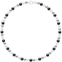 ATELIERS SAINT GERMAIN Halsband Rad Princess av äkta odlade sötvattenspärlor runda 6-7 mm