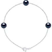 ATELIERS SAINT GERMAIN Armband 3 Äkta odlade sötvattenspärlor runda 7-8 mm