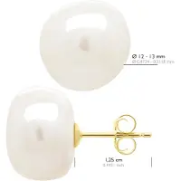 ATELIERS SAINT GERMAIN Örhängen Gul Guld - Äkta odlade sötvattenspärlor Barock 12-13 mm