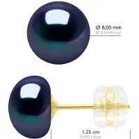 ATELIERS SAINT GERMAIN Örhängen Gul Guld - Äkta odlade sötvattenspärlor Knapp 8-9 mm