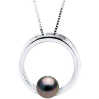 ATELIERS SAINT GERMAIN Halsband Cirkel äkta odlad Tahitipärla rund 7-8 mm