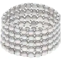 ATELIERS SAINT GERMAIN Armband 5 rader av äkta sötvattenspärlor - 4 mm
