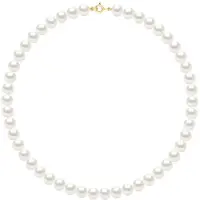 ATELIERS SAINT GERMAIN Halsband Guld - Rad av äkta sötvattenspärlor Halvrund 8 - 9 mm