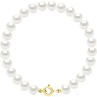 ATELIERS SAINT GERMAIN Armband Guld - Rad av äkta sötvattenspärlor Halvrund 6-7 mm