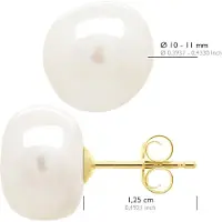 ATELIERS SAINT GERMAIN Örhängen Gul Guld - Äkta odlade sötvattenspärlor Barock 10-11 mm