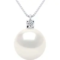 ATELIERS SAINT GERMAIN Halsband Smycke 0,02 Cts Vitguld och äkta odlad sötvattenspärla rund 10-11 mm