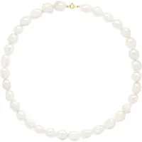 ATELIERS SAINT GERMAIN Halsband Guld - Rad av äkta sötvattenspärlor Barock 6-7 mm