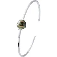 ATELIERS SAINT GERMAIN Armband - Silver 925 - Äkta Odlad Tahitipärla Cirklad 9-10 mm