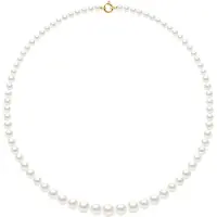 ATELIERS SAINT GERMAIN Halsbandsrad Princess fallande - Äkta odlade sötvattenspärlor runda från 12 till 6 mm