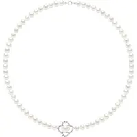 ATELIERS SAINT GERMAIN Halsband Rad av äkta odlade sötvattenspärlor Semi Round 6-7 mm