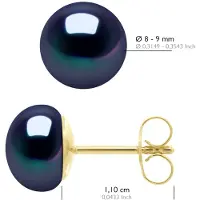 ATELIERS SAINT GERMAIN Örhängen - Gul Guld 750 ( 18 Karat Äkta odlade sötvattenspärlor Knapp 8-9 mm