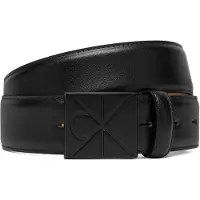 Calvin Klein Emblem Logo Plaque Smooth Belt