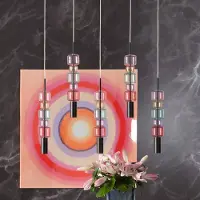 Kare Design pendellampa Candy Bar Colore, dimbar, Multifärgad, Vardagsrum / matsal, Glas, Design, Pendellampa