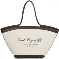 Karl Lagerfeld Strandväska ljusbeige / choklad