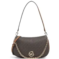 Michael Kors för kvinnor. 30R6GY5S2B Nolita mellanstor väska i brunt med logotyp (OSFA), Casual, Presenning