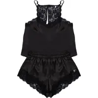 Trendyol Kort pyjamas svart
