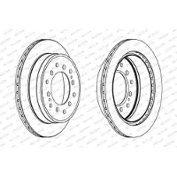FERODO Bromsskivor DDF1743C bak, ventilerad, 2 Stycke