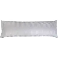 Borg Living Puddfodral 50x150 cm - 100% bomullssatin - Multikudde - Klassiska ljusgrå ränder