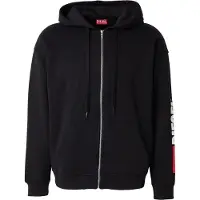 Diesel Sweatshirt 'S-BOXT-ZIP' mörkröd / svart / vit