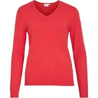 Vila Ril Knit Tröja Med V-ringning