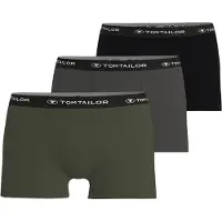 Tom Tailor Boxershorts gråmelerad / khaki / svart / vit