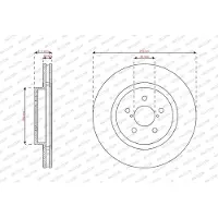 FERODO Bromsskiva DDF2863C, 2 Stycke