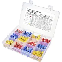 TRU COMPONENTS TC-11894508 Crimpklämma sortiment 0.5 mm² - 6.0 mm² Röd, Blå, Gul 520 st