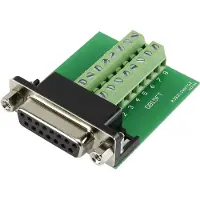 TRU COMPONENTS DSUB15F-16TB-2 1229333 D-Sub anslutning 90 ° Antal poler: 15 Skruv 1 st