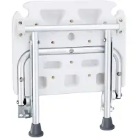 Vevor Hopfällbar PE-duschstol, 15,7'' x 14,8'' Utfälld, Väggmonterad Hopfällbar Duschbänk med 500 lbs Lastkapacitet, Platsbesparande Nedfällbar Duschstol för Seniorer Gravida Kvinnor Barn Vuxna