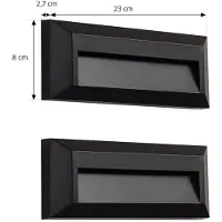 LINDBY LED utomhus vägglampa Peker , Svart, Syntetmaterial, Modern, LED-vägglampa utomhus