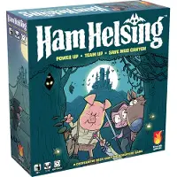 Asmodee Ham Helsing - Samarbetsäventyr Brädspel | 1-4 Spelare, Ålder 10+, 60-90 Min | Kortbyggande med Transparanta Kort