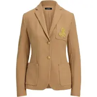 Ralph Lauren för kvinnor. 200797305018 Beige jacquardblazer med snörning (S), Casual, Bomull, Klassisk