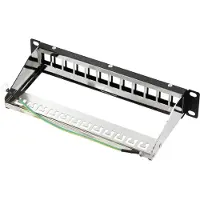 Renkforce RF-4996626 16 + 4 Port Patchpanel 254 mm (10) Bare PCB 1 U Svart Obestyckad