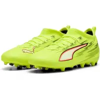 Puma Ultra 6 Match MG Unleashed - Gul/Svart/Röd/Gul Barn - Multi Ground (MG), storlek 37