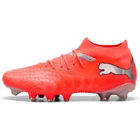 Puma Future 9 Match FG/AG Unleashed - Röd/White/Svart/Silver Dam, storlek 41