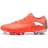Puma Future 9 Fusion Low Cut FG/AG Unleashed - Röd/White/Svart/Silver - Gräs (FG), storlek 39