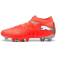 Puma Future 9 Pro FG/AG Unleashed - Röd/White/Svart/Silver Dam, storlek 39