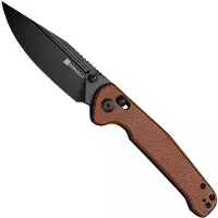 SENCUT Glenspar S25046-3 Black, Brown Canvas Micarta, pocket knife