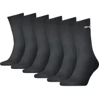 Puma Strumpor Crew 6-pack - Svart/vit, storlek 43-46