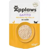 Applaws Kycklingbröst I Buljong Kattungemat 12x50g